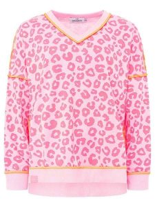 Zwillingsherz Bluza "Soft Leo" w kolorze jasnoróżowym rozmiar: S/M. Różowe bluzy Zwillingsherz, m, bez wzorów, bez kaptura. Za 180,06 zł.