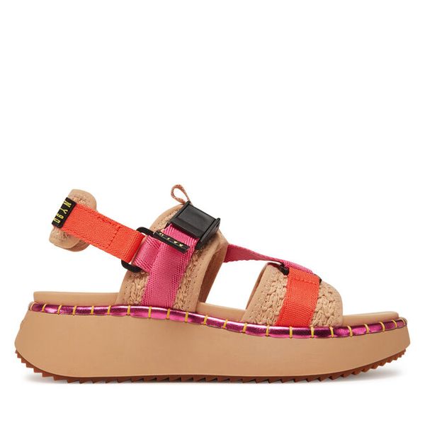 Sandały Steve Madden. Brązowe sandały Steve Madden, bez wzorów, bez obcasa, na koturnie, bez zapięcia. Za 359,99 zł.