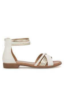 Clara Barson Sandały WS6112-05 Biały. Białe sandały Clara Barson, bez wzorów, z syntetyku, bez obcasa, na płaskiej podeszwie, bez zapięcia. Za 89,99 zł.