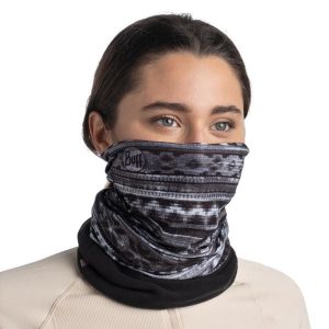 Komin na szyję - Bandana BUFF Polar Alsien. Czarne szaliki Buff, bez wzorów, z elastanu. Za 102,29 zł.