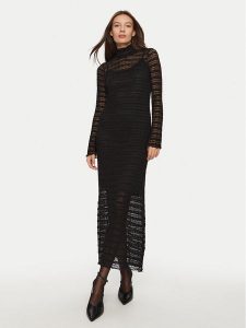 Dixie Sukienka koktajlowa AIVUKAEA Czarny Regular Fit. Czarne kombinezony Dixie, m, bez wzorów, z syntetyku, wizytowe, bez kołnierzyka, bez ramiączek. Za 519,99 zł.