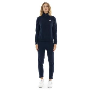 Zimowy damski kombinezon zapinany na zamek i kołnierzyk „Silver”. Niebieskie kombinezony LEONE 1947 APPAREL, na zimę, bez wzorów, z dresówki, sportowe, bez kołnierzyka, bez ramiączek. W wyprzedaży za 223,60 zł.