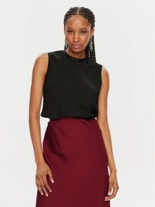 Calvin Klein Bluzka K20K207289 Czarny Regular Fit. Czarne bluzki Calvin Klein, bez wzorów, z syntetyku, bez kołnierzyka, bez ramiączek. Za 259,99 zł.