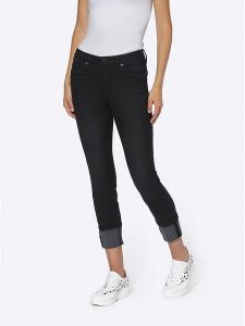 Heine Dżinsy - Slim fit - w kolorze czarnym rozmiar: 42. Czarne jeansy Heine, bez wzorów. Za 114,17 zł.