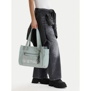 Torebka G-Star Raw. Niebieskie shopper bag G-Star Raw, bez wzorów, bez dodatków. Za 199,99 zł.