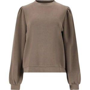 Bluza z rękawami balonowymi damska Athlecia Jillnana V2. Brązowe bluzy Athlecia, bez wzorów, bez kaptura. Za 256,00 zł.