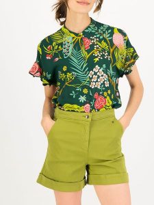 Blutsgeschwister Szorty "Hipsta Holiday Scout" w kolorze zielonym rozmiar: L. Brązowe szorty Blutsgeschwister, bez wzorów, z bawełny. Za 149,31 zł.