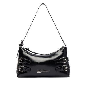 Torebka Karl Lagerfeld Jeans. Czarne torebki klasyczne Karl Lagerfeld Jeans, bez wzorów, z jeansu, bez dodatków. Za 639,99 zł.