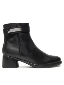 ECCO Botki Sculpted Lx 35 22248301001 Czarny. Czarne botki ecco, bez wzorów, ze skóry, bez obcasa, na słupku, bez zapięcia. Za 599,99 zł.