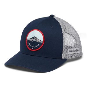 Czapka z daszkiem Columbia Mesh Snap Back. Niebieskie czapki Columbia, bez wzorów, z bawełny, sportowe. Za 118,00 zł.