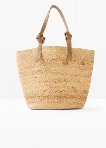 Torba shopper z juty z ozdobnymi supełkami. Brązowe shopper bag bonprix, bez wzorów, bez dodatków. Za 47,99 zł.