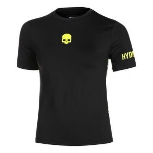 Koszulka tenisowa damska z krótkim rękawem Hydrogen Panther Tech Tee. Czarne bluzki HYDROGEN, xs, bez wzorów, sportowe, bez kołnierzyka, bez ramiączek. Za 380,00 zł.