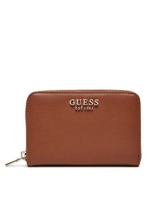 Guess Portfel Laurel SWVC85 00140 Brązowy. Brązowe portfele Guess, z aplikacjami, ze skóry. Za 169,99 zł.
