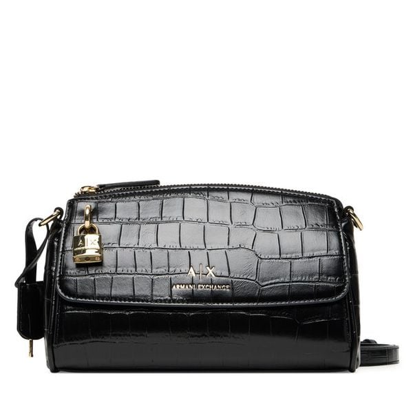 Torebka Armani Exchange. Czarne listonoszki Armani Exchange, bez wzorów, bez dodatków. Za 379,99 zł.