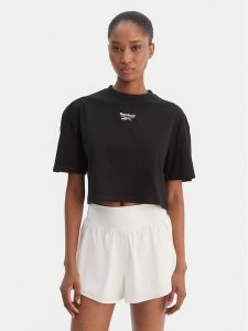 Reebok T-Shirt Klara RK25503CCW Czarny Relaxed Fit. Czarne t-shirty Reebok, xs, bez wzorów, z bawełny, bez kołnierzyka, bez ramiączek. Za 69,99 zł.