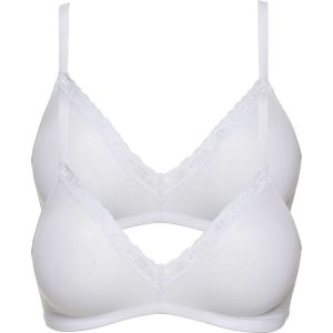 Biustonosz bez fiszbinów (2 szt.), bawełna organiczna bonprix 2x biały. Biustonosze marki bonprix. Za 55,98 zł.