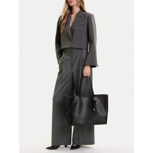 Torebka Call It Spring. Czarne shopper bag Call it Spring, bez wzorów, bez dodatków. Za 289,99 zł.