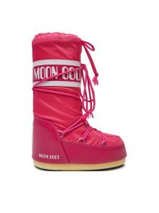 Moon Boot Śniegowce 80D1400440 D Różowy. Czerwone buty zimowe Moon Boot, ze skóry, bez obcasa, bez zapięcia. Za 469,99 zł.