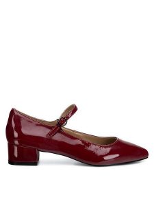 Sergio Bardi Czółenka WYL4033-1Z-SB Bordowy. Czerwone czółenka Sergio Bardi, bez wzorów, z lakierowanej skóry, bez obcasa, bez zapięcia. Za 299,99 zł.