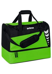 Torba sportowa z dolną przegrodą Erima Six Wings. Czarne torby podróżne i sportowe Erima, bez wzorów, z poliesteru, na ramię, duże. Za 97,99 zł.