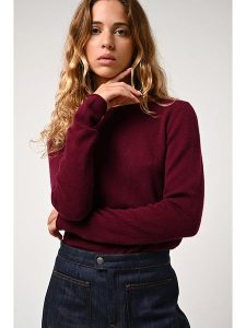 AUTHENTIC CASHMERE Kaszmirowy sweter "Criou" w kolorze bordowym rozmiar: XL. Czerwone swetry oversize AUTHENTIC CASHMERE, xl, bez wzorów, z kaszmiru, bez ramiączek. Za 206,42 zł.