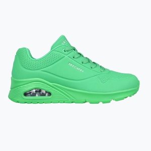 Buty SKECHERS Uno Stand On Air. Zielone buty sportowe Skechers, bez wzorów, bez zapięcia. Za 289,99 zł.