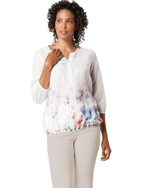 WITT WEIDEN Bluzka w kolorze białym ze wzorem rozmiar: 50. Białe bluzki WITT WEIDEN, bez wzorów, bez kołnierzyka, bez ramiączek. Za 70,24 zł.