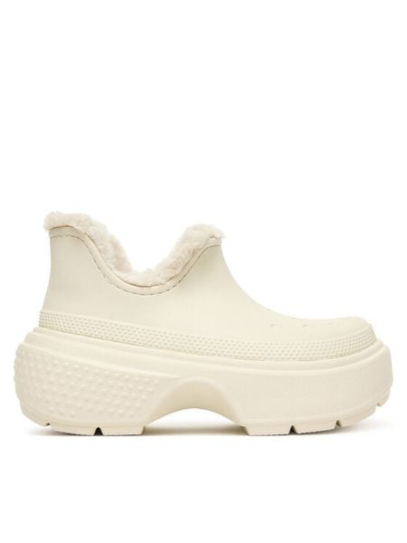 Crocs Śniegowce Stomp Lined Shorty Boot 210673 Écru. Buty zimowe Crocs, z tworzywa sztucznego, bez obcasa, bez zapięcia. Za 399,99 zł.