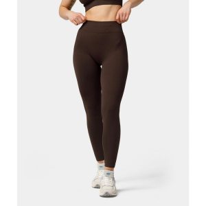 Legginsy bezszwowe push-up Carpatree Elite brązowe. Brązowe legginsy Carpatree, bez wzorów, z elastanu, z podwyższonym stanem. W wyprzedaży za 169,99 zł.
