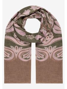 More & More Szal w kolorze oliwkowo-jasnoróżowym rozmiar: onesize. Brązowe szaliki More & More, bez wzorów, z materiału. Za 34,99 zł.