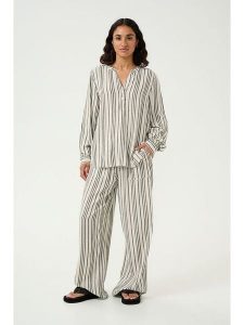 Kaffe Bluzka w kolorze kremowym rozmiar: 44. Brązowe bluzki Kaffe, bez wzorów, bez kołnierzyka, bez ramiączek. Za 69,99 zł.