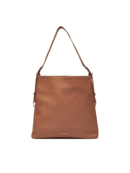 JENNY Torebka C-JNY-M-019-08 Brązowy. Brązowe torebki klasyczne Jenny, bez wzorów, z materiału, bez dodatków. Za 159,99 zł.
