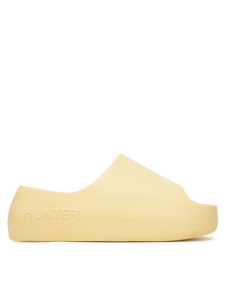 Hunter Klapki S55796-B Żółty. Żółte klapki Hunter, bez wzorów, z syntetyku, bez obcasa. Za 99,99 zł.