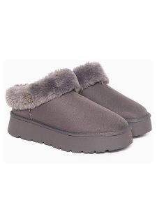 ISLAND BOOT Botki "Insha" w kolorze szarym rozmiar: 40. Szare botki Island Boot, bez wzorów, z materiału, bez obcasa, na platformie, bez zapięcia. Za 196,70 zł.