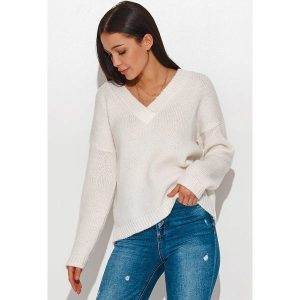 Numinou Sweter w kolorze kremowym rozmiar: onesize. Brązowe swetry oversize Numinou, bez wzorów, z wełny, bez ramiączek. Za 96,60 zł.