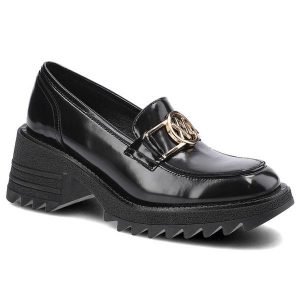 Czarne Półbuty Karino Damskie Eleganckie Obuwie. Czarne czółenka Karino, bez wzorów, z lakierowanej skóry, bez obcasa, bez zapięcia. Za 269,00 zł.