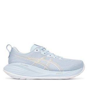 Buty do biegania Asics. Niebieskie buty sportowe ASICS, bez wzorów, bez zapięcia, do biegania. Za 489,99 zł.