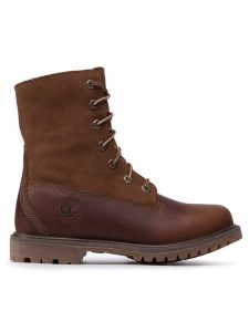 Timberland Trapery Authentics Teddy Flecce W TB08328R2421 Brązowy. Brązowe buty zimowe Timberland, ze skóry, bez obcasa, bez zapięcia. Za 729,99 zł.