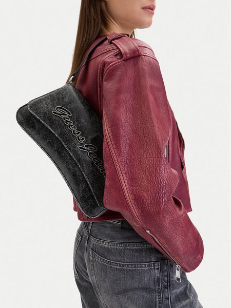 Guess Jeans Torebka CWBEO-GUESS-B-013-09 Czarny. Czarne torebki klasyczne Guess Jeans, z aplikacjami, z jeansu, bez dodatków. Za 148,99 zł.