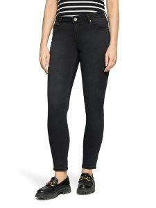 Betty Barclay Dżinsy - Slim fit - w kolorze czarnym rozmiar: 36. Czarne jeansy Betty Barclay, z aplikacjami, ze skóry, z podwyższonym stanem. Za 179,95 zł.