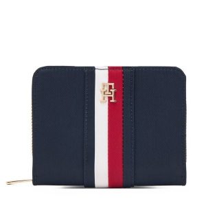 Portfel Tommy Hilfiger. Niebieskie portfele TOMMY HILFIGER, bez wzorów, z nylonu. Za 229,99 zł.