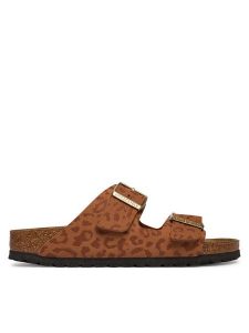 Birkenstock Klapki Arizona 1031926 Brązowy. Brązowe klapki Birkenstock, bez wzorów, ze skóry, bez obcasa. Za 429,99 zł.