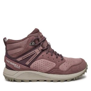 Trapery Merrell. Czerwone buty zimowe Merrell, bez obcasa, bez zapięcia. Za 429,99 zł.