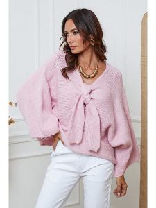 So Cachemire Sweter "Chiwel" w kolorze jasnoróżowym rozmiar: XL. Różowe swetry oversize So Cachemire, xl, bez wzorów, z wełny, bez ramiączek. Za 262,91 zł.