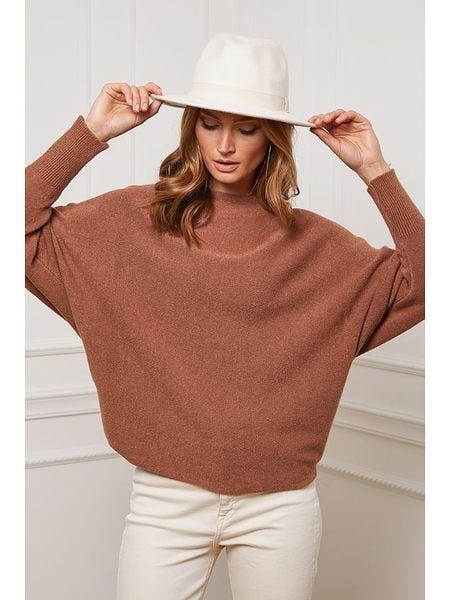 So Cachemire Sweter "Jackson" w kolorze karmelowym rozmiar: XL. Brązowe swetry oversize So Cachemire, xl, bez wzorów, z kaszmiru, bez ramiączek. Za 254,14 zł.