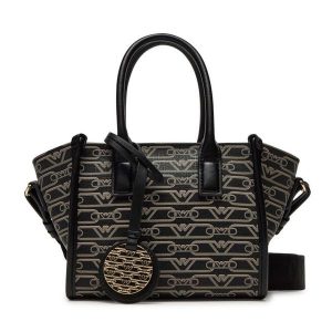 Torebka Emporio Armani. Czarne torebki klasyczne Emporio Armani, bez wzorów, bez dodatków. Za 649,99 zł.