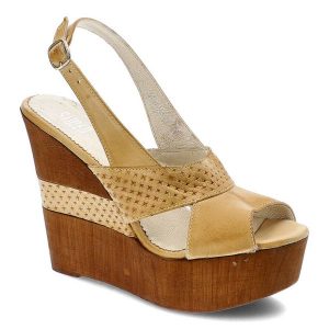 Żółte Sandały Simen Wygodne Buty Na Koturnie. Żółte sandały Simen, bez wzorów, ze skóry, bez obcasa, na koturnie, bez zapięcia. Za 159,00 zł.