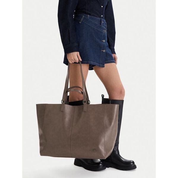 Torebka G-Star Raw. Brązowe shopper bag G-Star Raw, bez wzorów, bez dodatków. Za 299,99 zł.