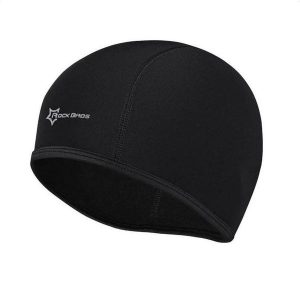 Czapka pod kask unisex Rockbros LF041BK ocieplana. Czarne czapki ROCKBROS, bez wzorów, sportowe. W wyprzedaży za 28,00 zł.