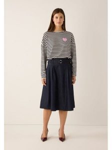 More & More Spódnica w kolorze granatowym rozmiar: 36. Niebieskie spódnice More & More, bez wzorów, z bawełny, midi. Za 188,85 zł.